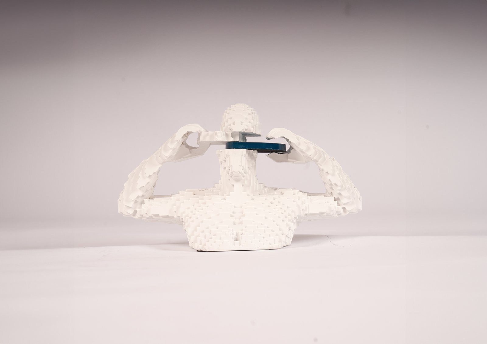 sculpture Blockman décorative blanc